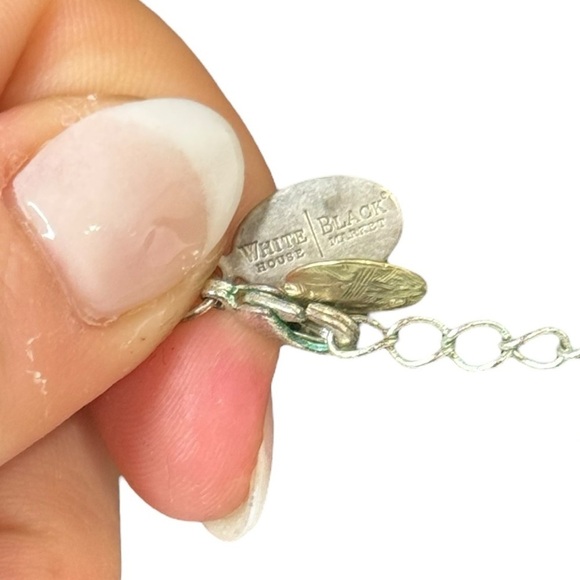 White House Black Market 3 Strand Bib Necklace - Picture 3 of 3